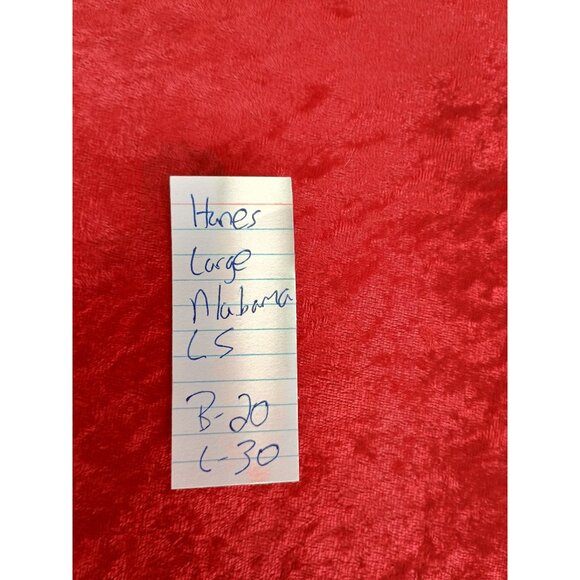 Alabama‎ Crimson Tide Long Sleeve T-Shirt Large Hanes Red - Picture 7 of 8